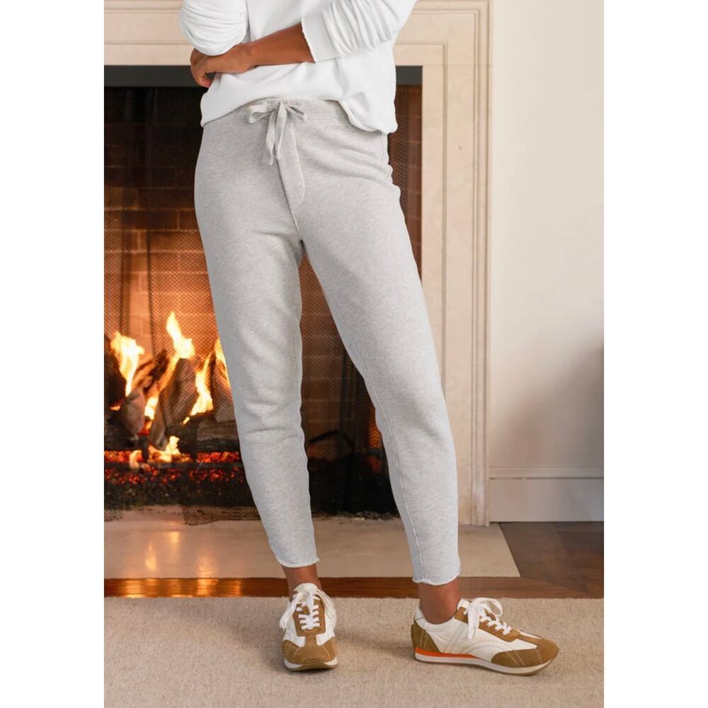 NWOT Frank & Eileen CHRISTINE Tulip Ankle Triple Fleece Sweatpant Gray Small